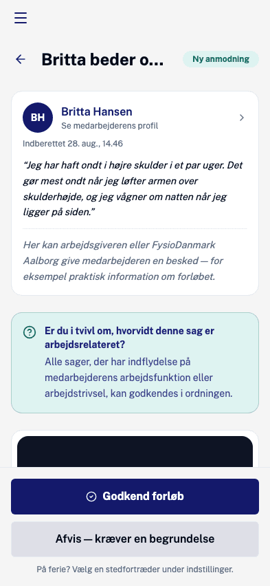 Sagen som lederen ser den, med medarbejderens egen beskrivelse